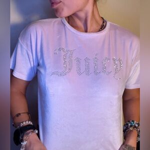 Juicy Couture Pink Velour Crop Top Y2K Fashion